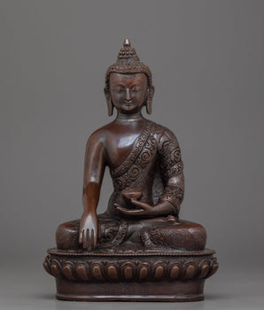 Enlightened Meditating Shakyamuni Buddha Sculpture