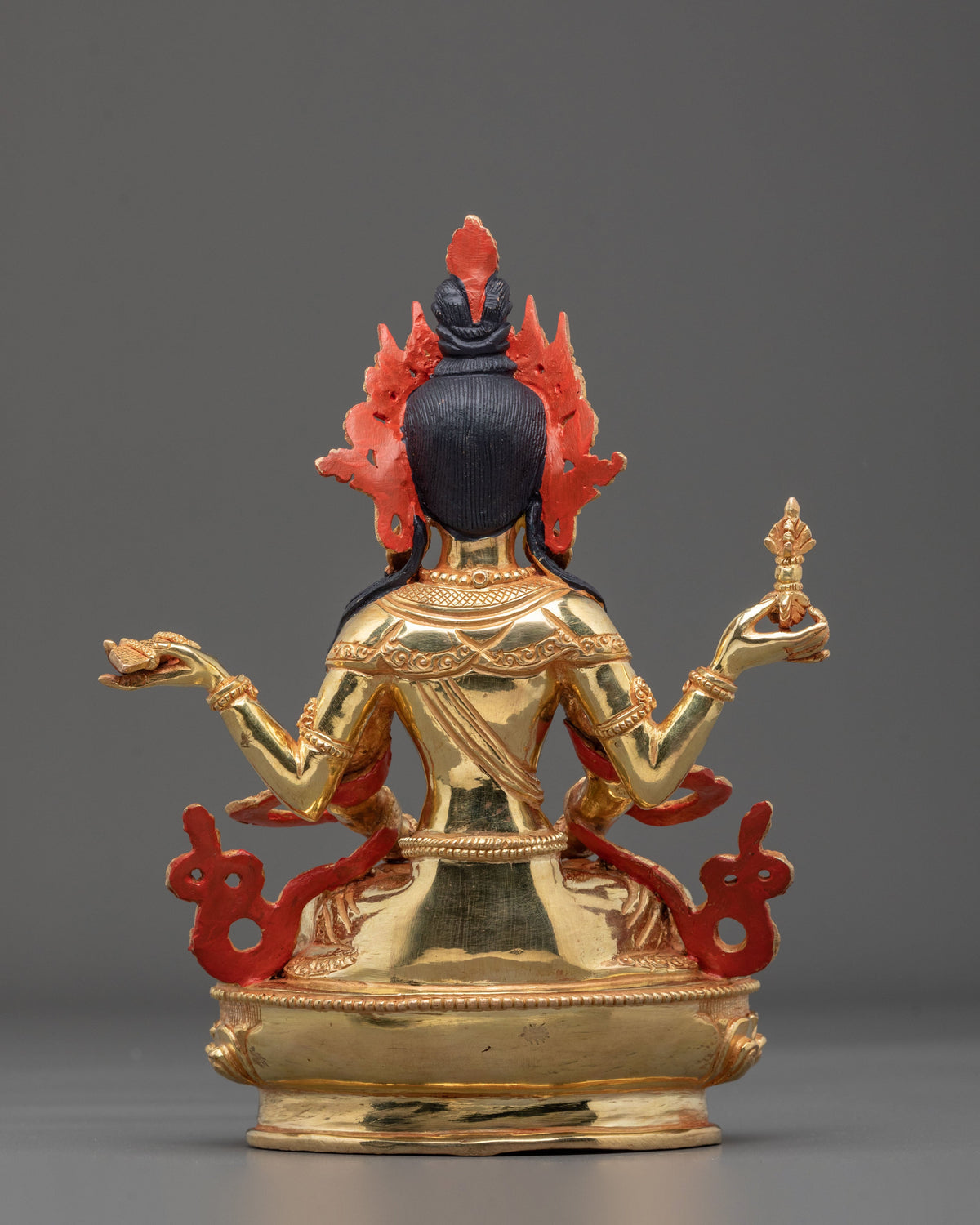 Handmade Prajnaparamita Statue | 24K Gold Gilded Wisdom Sculpture