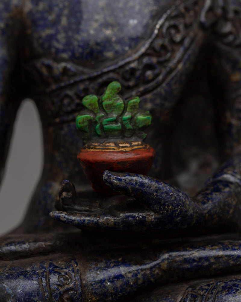 Lapis Buddha Statue | Embracing Healing Energies and Spiritual Serenity in Lustrous Lapis Lazuli