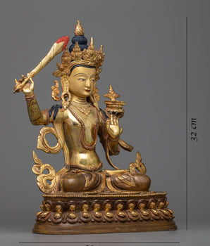 manjushri-bodhisattva-of-wisdom-sculpture