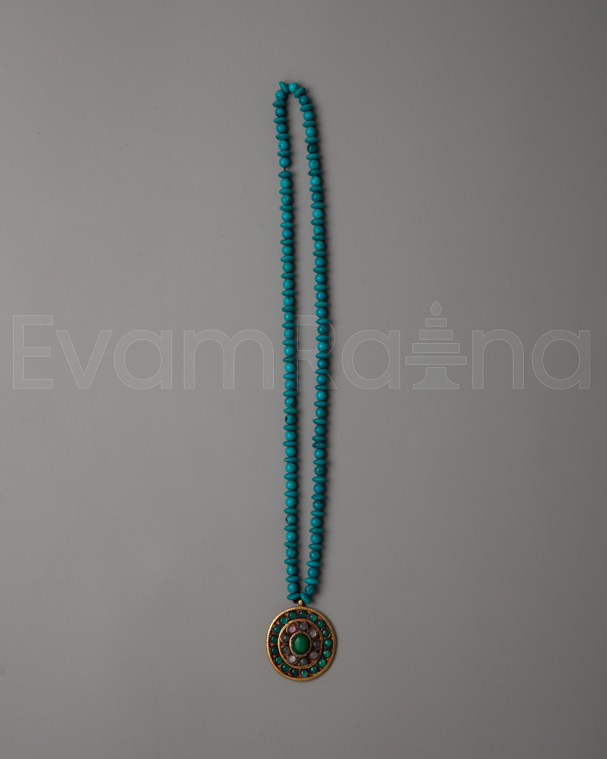 Long Turquoise Beaded Necklace