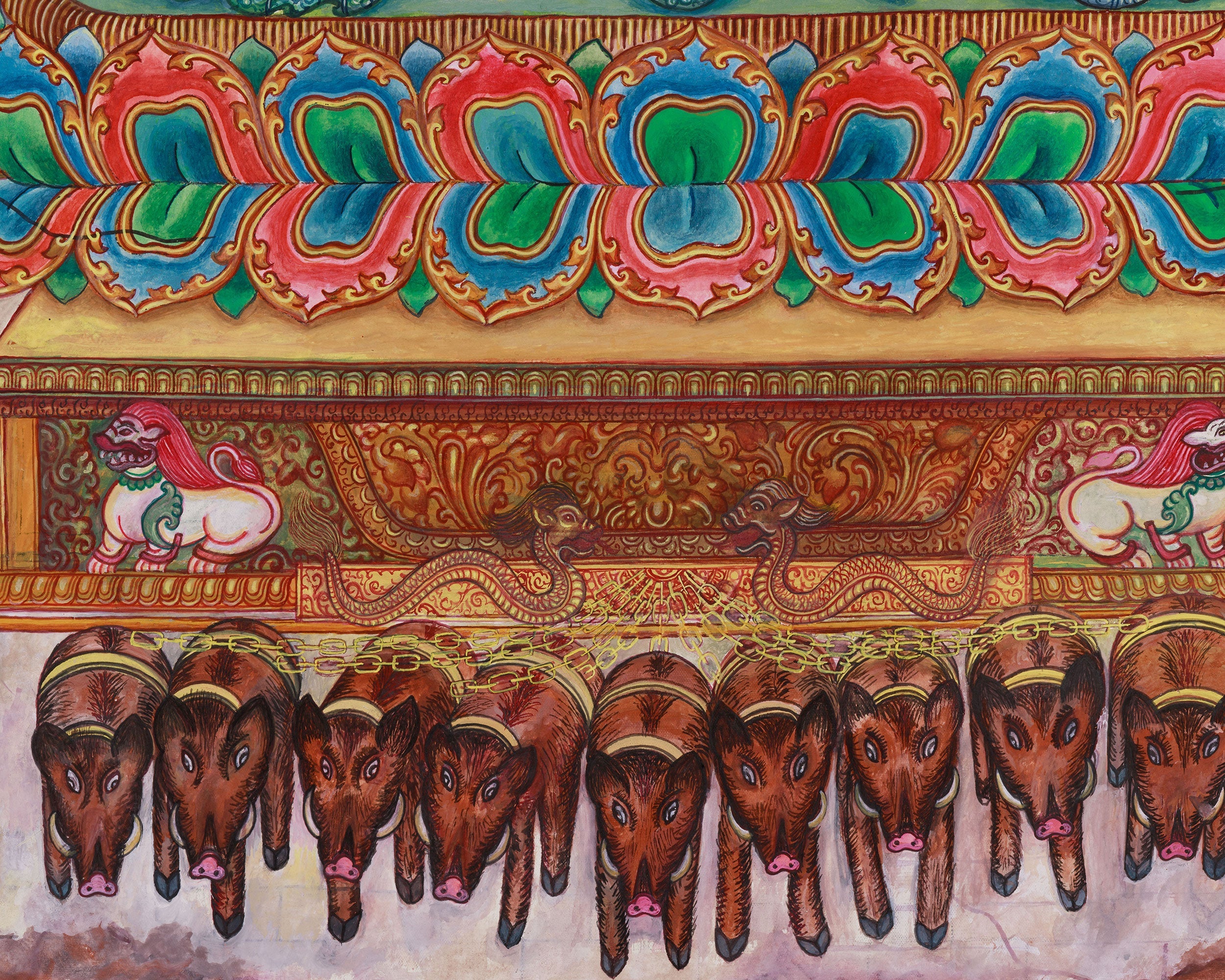 Digital Print of Marichi Devi | Tantric Goddess of Protection on Cotton Canvas