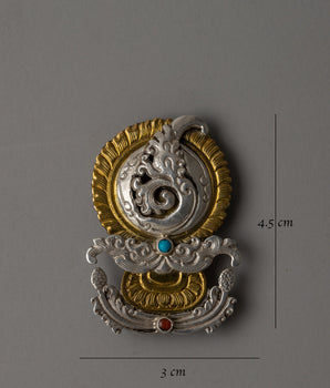 Tibetan Silver Badge | Traditional Symbol of Honor and Prestige