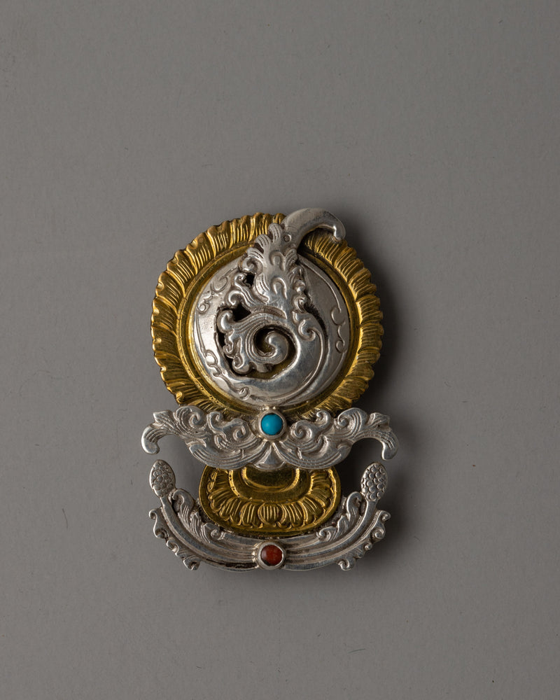 Tibetan Silver Badge | Traditional Symbol of Honor and Prestige