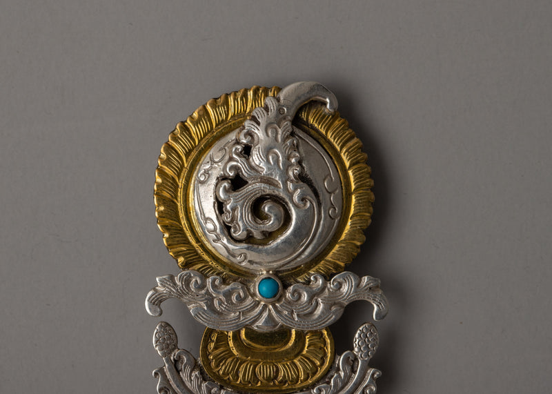 Tibetan Silver Badge | Traditional Symbol of Honor and Prestige