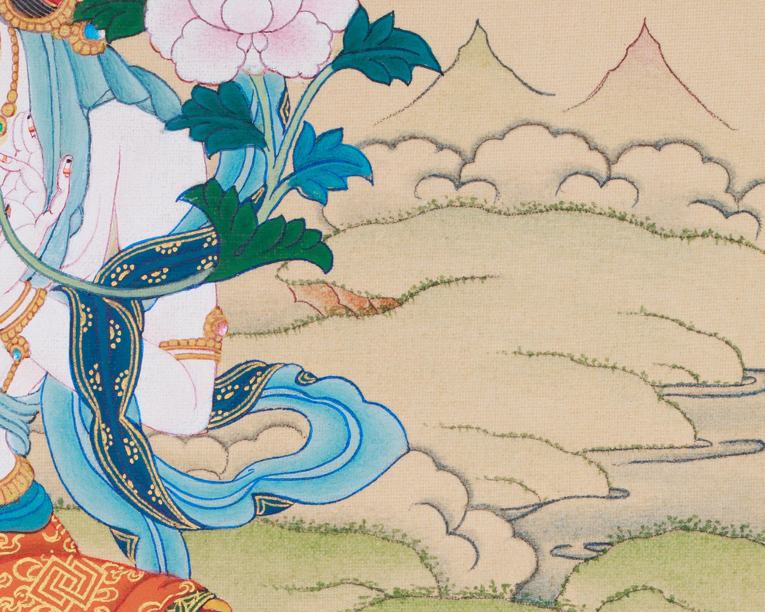 White Tara Buddhist Art | Seven-Eyed Goddess of Healing and Protection