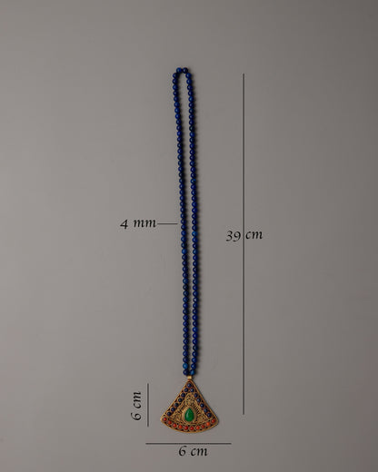 Lapis Lazuli Beaded Necklace | Exquisite Accessory for Sophisticated Ensembles