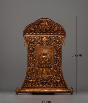 Shakyamuni Buddha Metal Thanka Wall Hanging | Beautiful Metal Hanging for Meditation Rooms