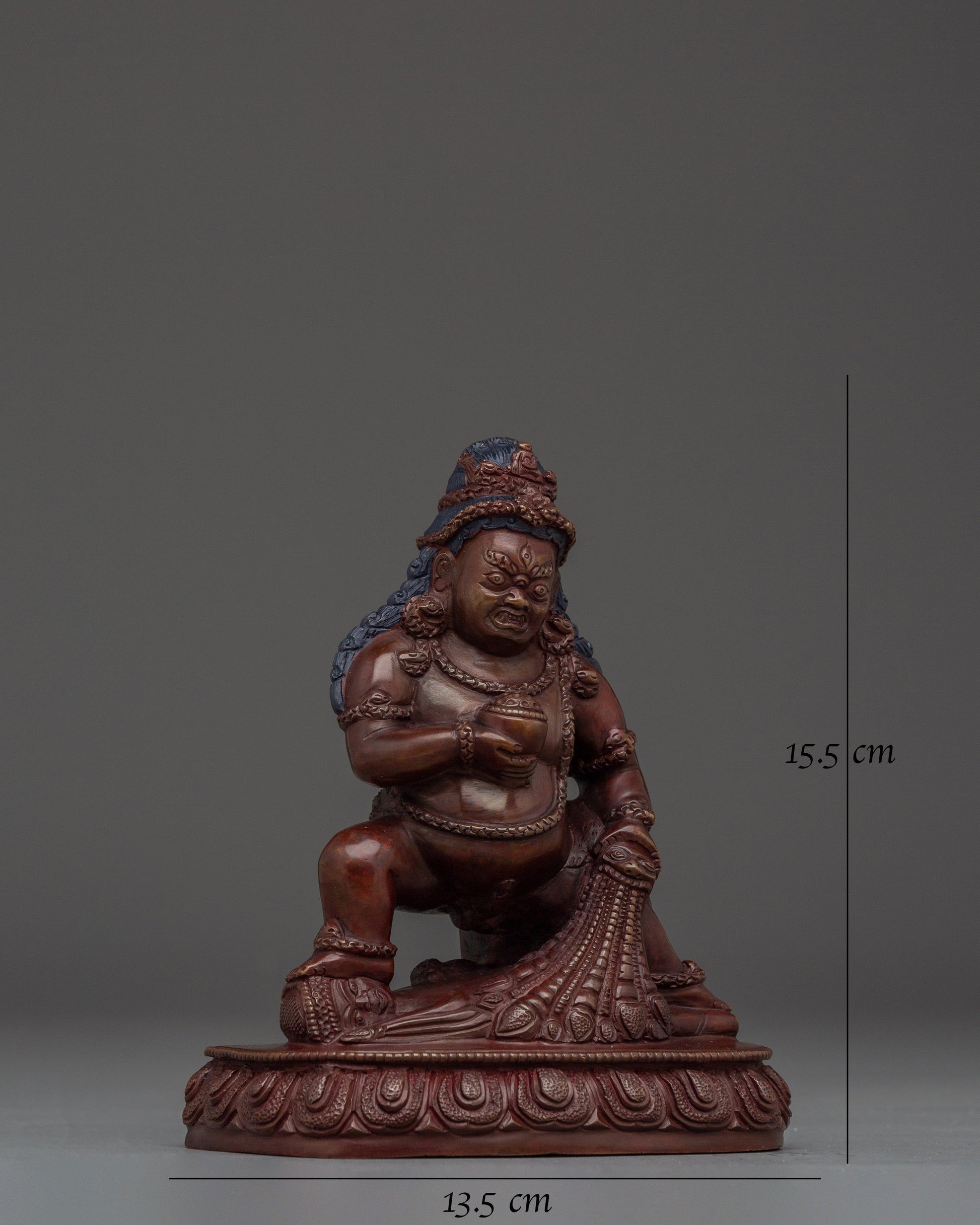 Oxidized Copper Black Dzambhala Statue
