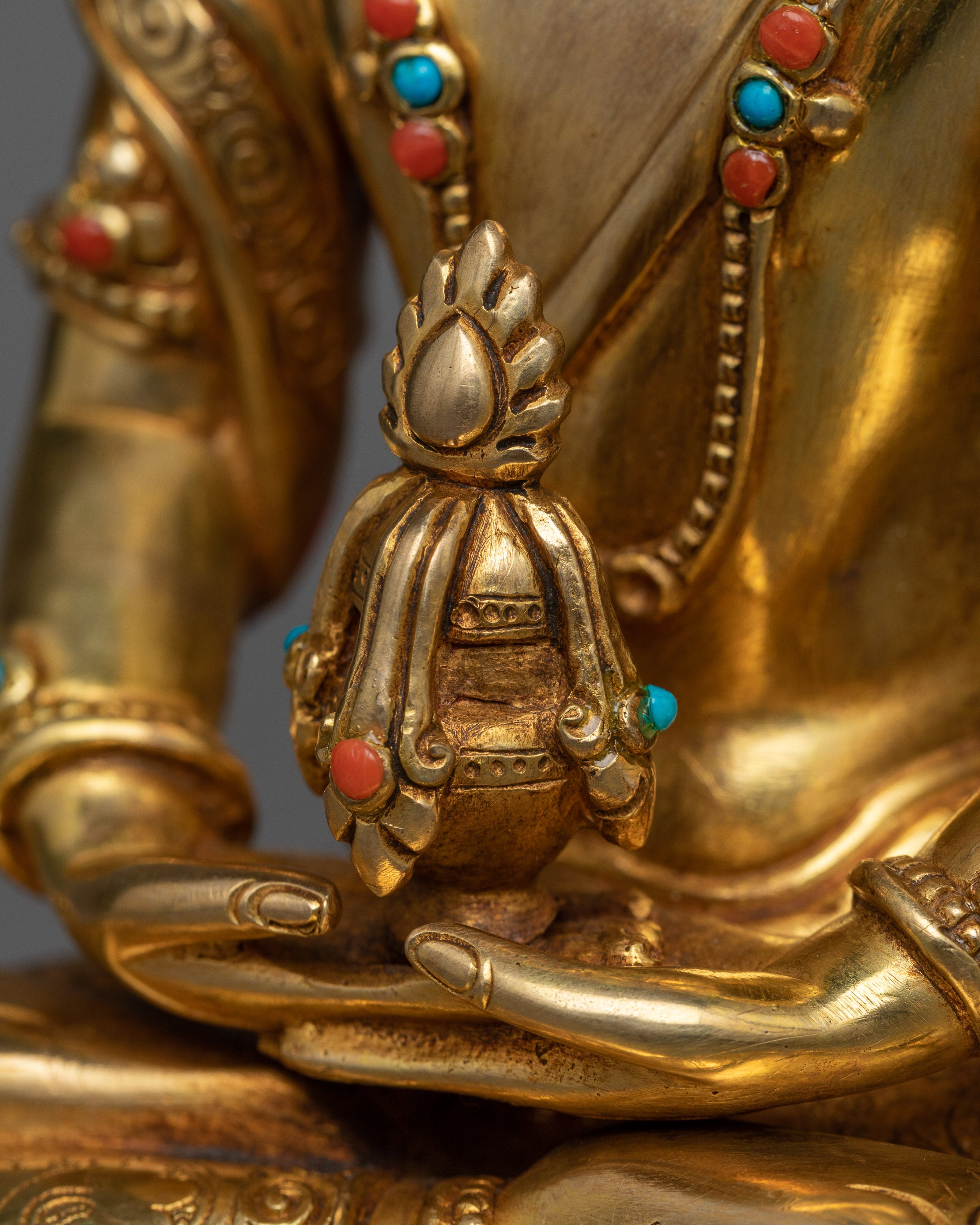 The Amitayus Idol in 24K Gold | Fountain of Life