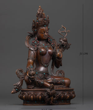 Red Tara Oxidized Statue