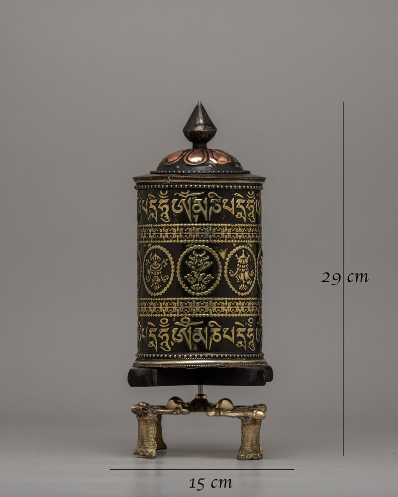 Auspicious Prayer Wheel | Divine Blessings and Spiritual Harmony Through Sacred Rituals