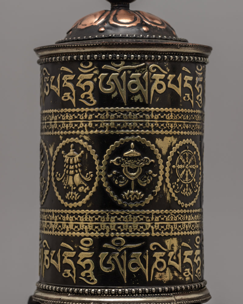 Auspicious Prayer Wheel | Divine Blessings and Spiritual Harmony Through Sacred Rituals