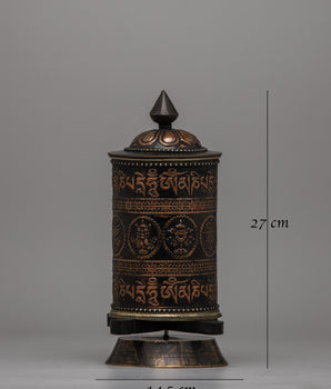 Hand Spinning Prayer Wheel | Channeling Spiritual Energy Through Devotional Practice
