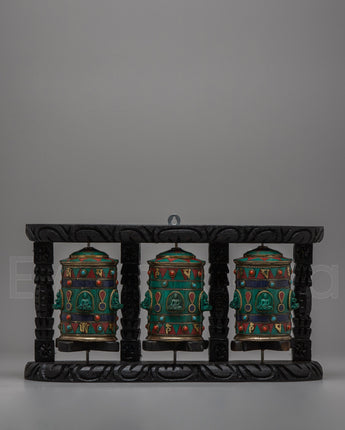 Spinning Buddhist Prayer Wheel