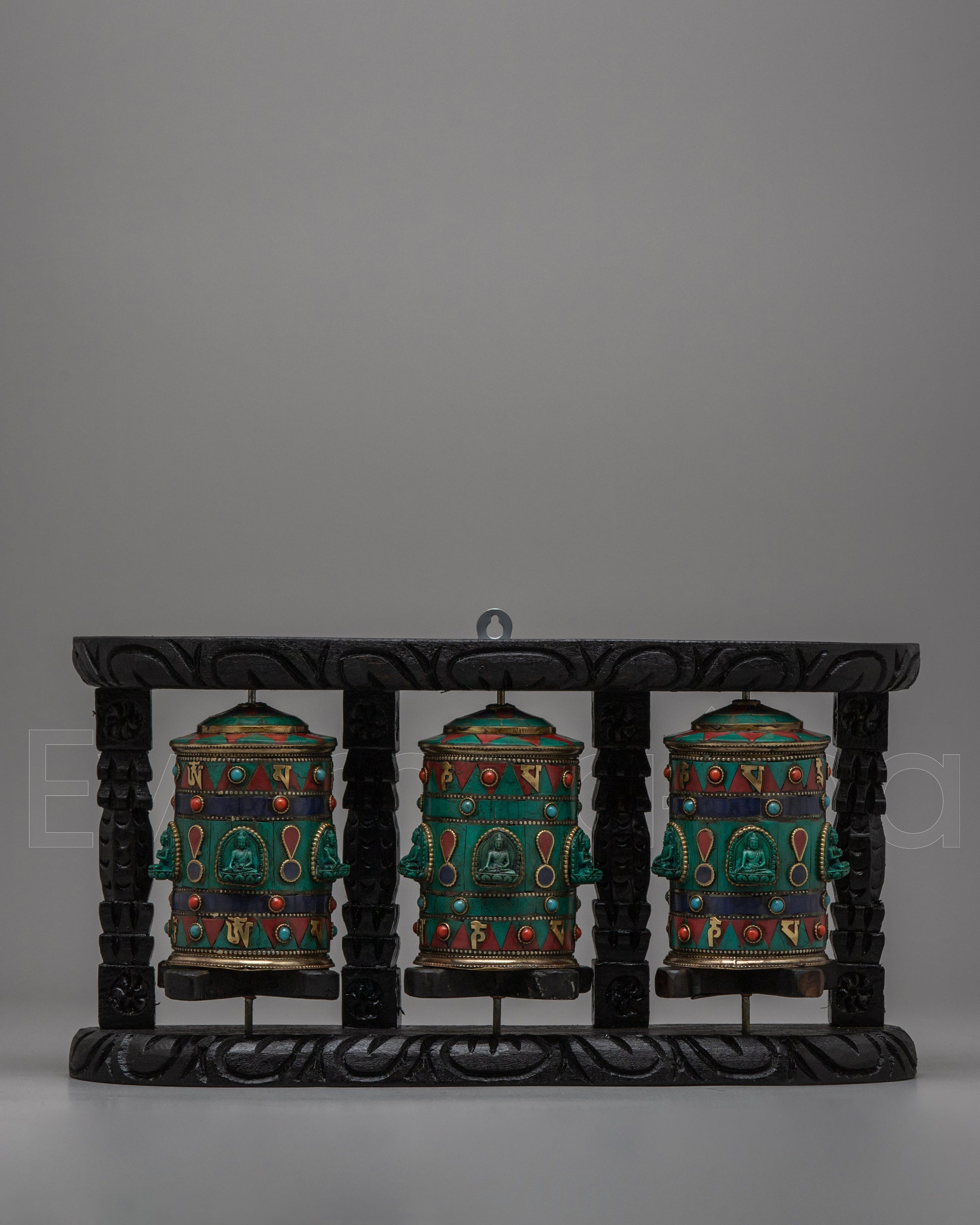 Spinning Buddhist Prayer Wheel