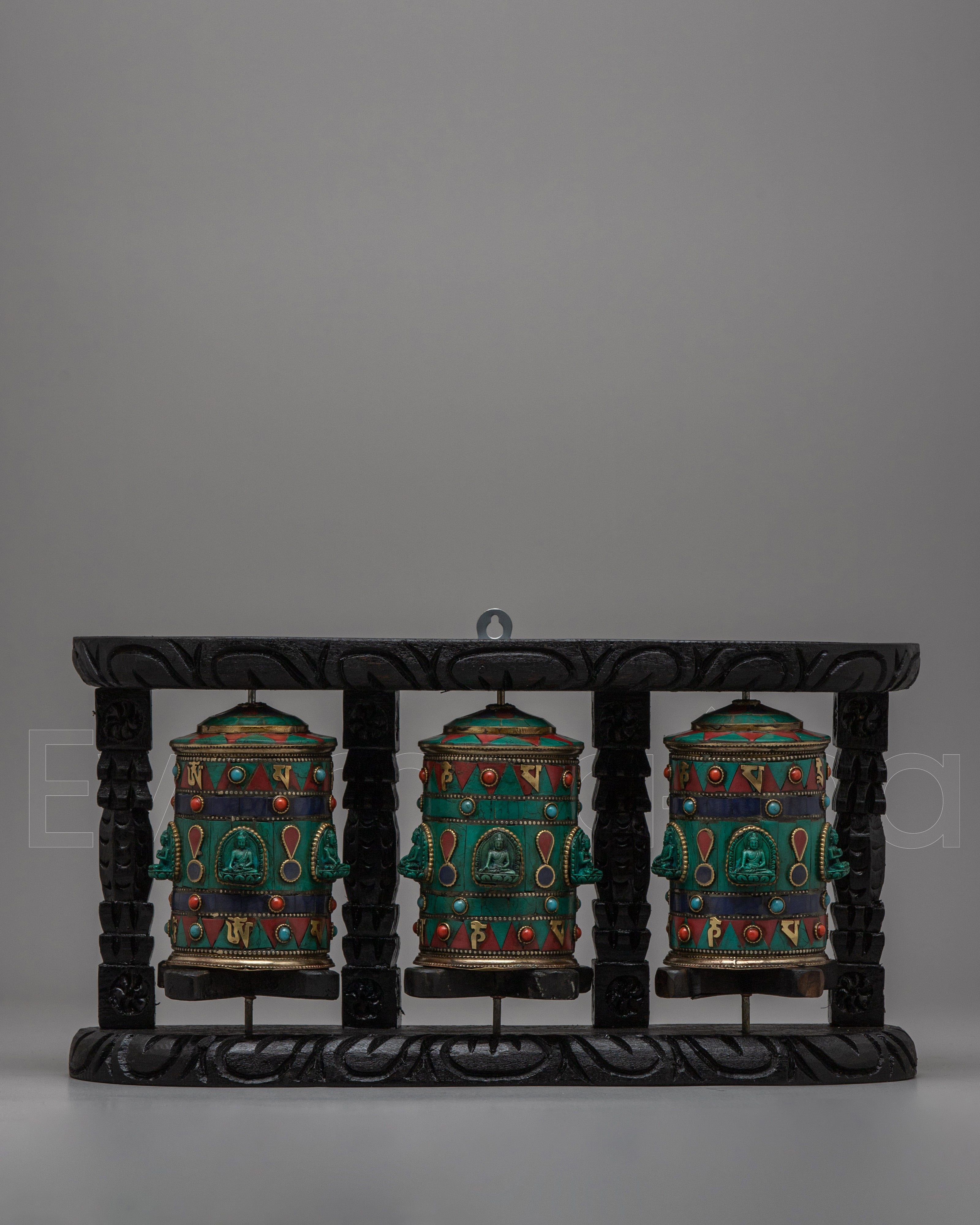 Spinning Buddhist Prayer Wheel