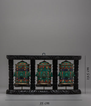 Spinning Buddhist Prayer Wheel | Enhancing Devotion with a Copper Bodied Spiritual Wheel
