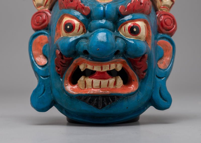 Wooden Mask Mahakala | Channeling the Fierce Power of the Divine Protector