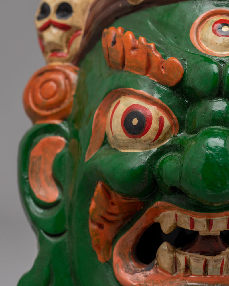 Nepal Mahakala Mask | Embodying the Fierce and Protective Spirit of Tibetan Tradition