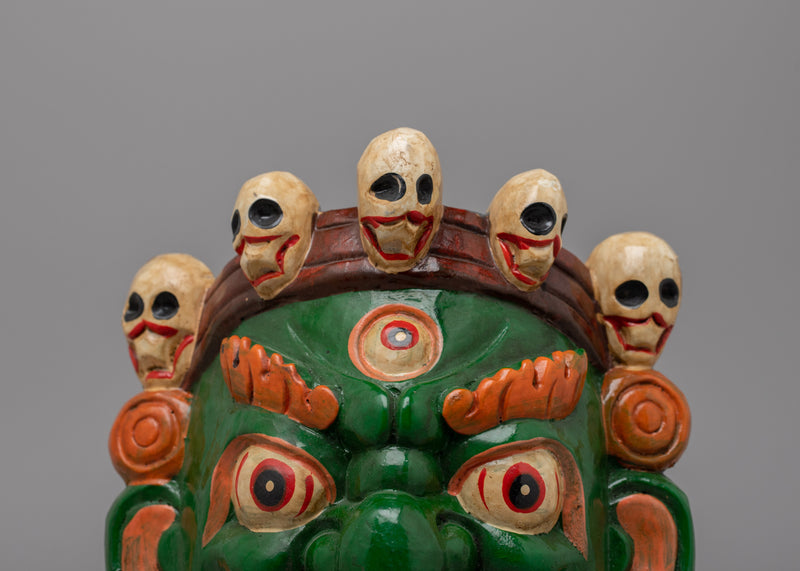 Nepal Mahakala Mask | Embodying the Fierce and Protective Spirit of Tibetan Tradition