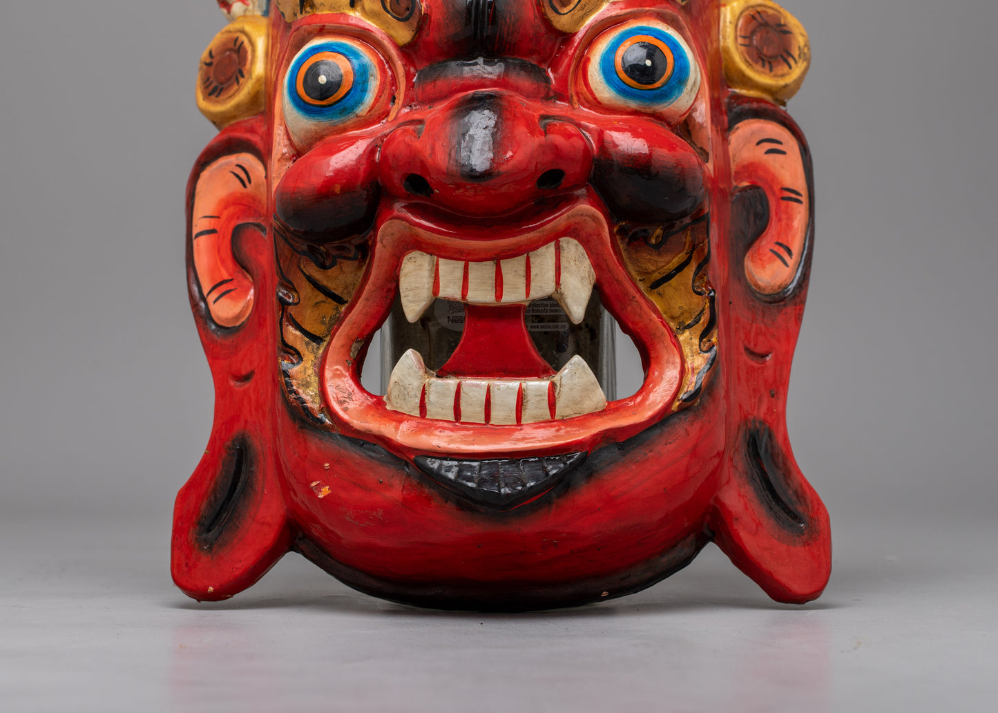 Mahakala Carved Wooden Mask | Capturing the Fierce Essence of the Divine Protector