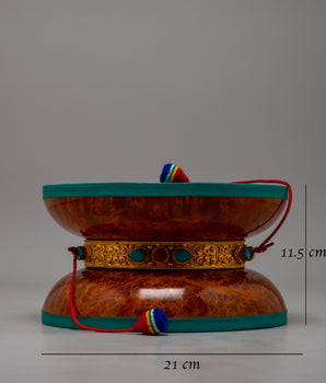 Tibetan Chod Damaru | Sacred Ritual Drum for Spiritual Practices and Meditation