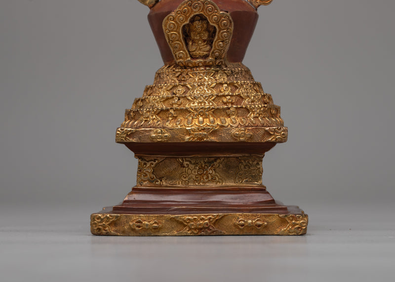 Copper Estupa Budista | Buddhist Monument for Spiritual Blessings