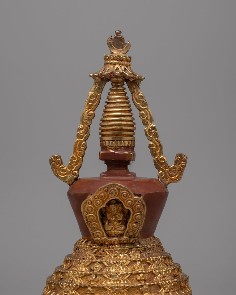 Copper Estupa Budista | Buddhist Monument for Spiritual Blessings