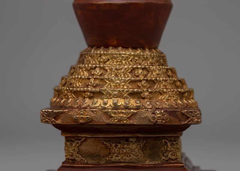 Copper Estupa Budista | Buddhist Monument for Spiritual Blessings