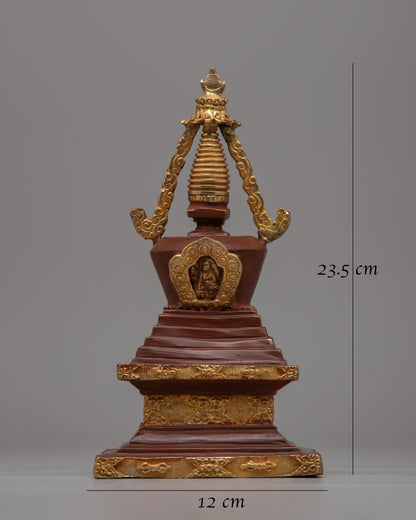 Decorative Copper Stupa Budista | Symbolic Buddhist Monument for Meditation