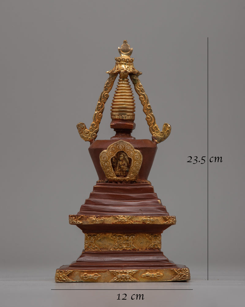 Decorative Copper Stupa Budista | Symbolic Buddhist Monument for Meditation