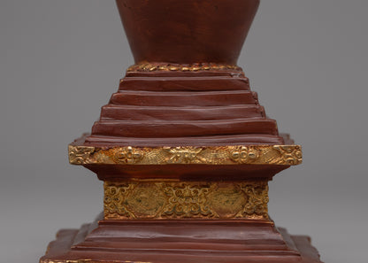 Decorative Copper Stupa Budista | Symbolic Buddhist Monument for Meditation