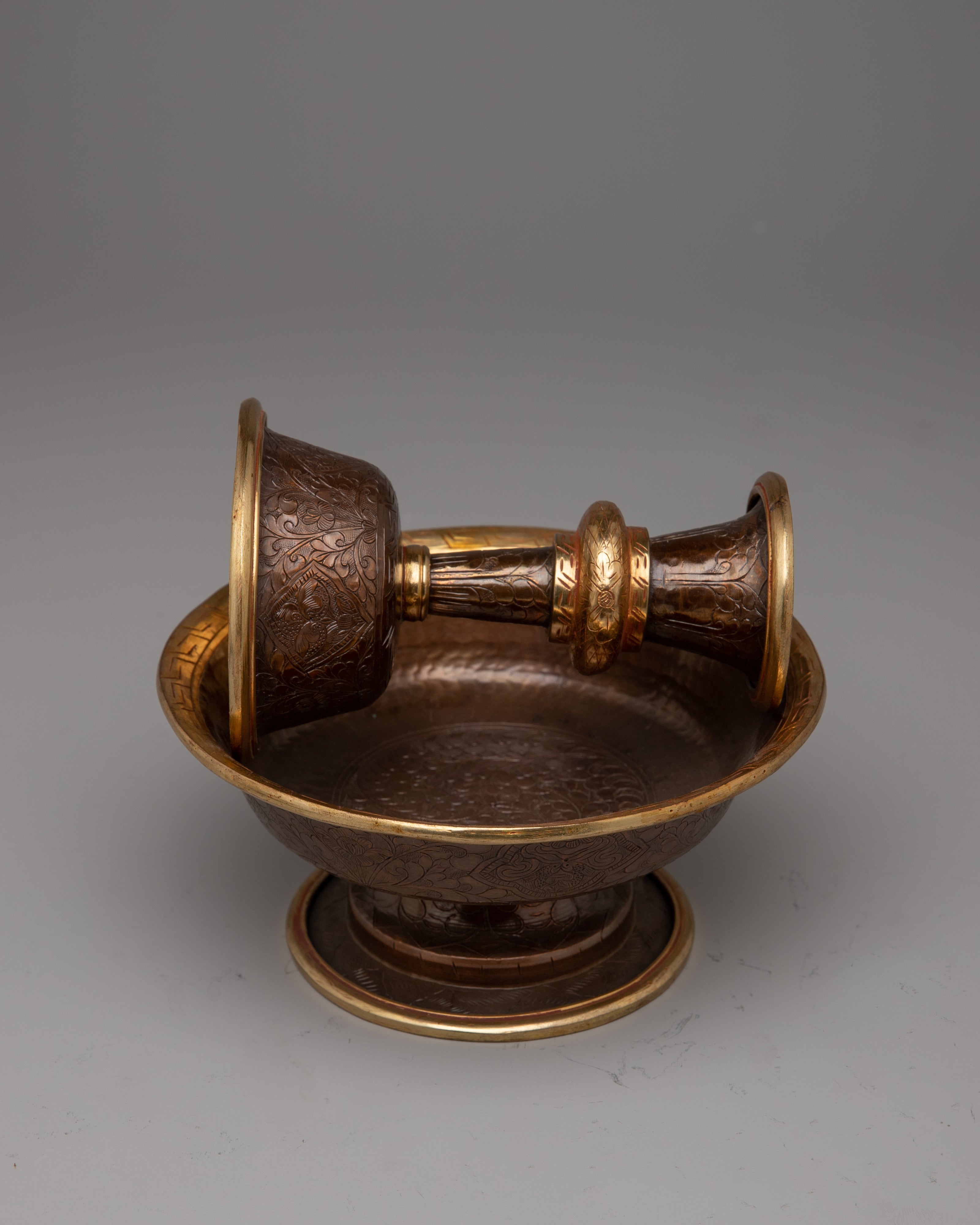 Dharmapala Offering Serkyem Set | Tibetan Buddhist Implements for Creating Sacred Spaces