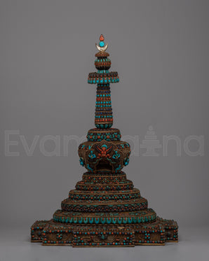 Tibetan Stupa Offering Statue