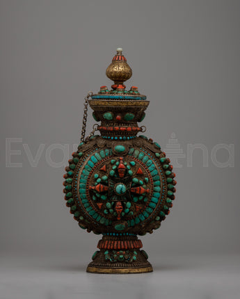 Premium Tibetan Silver Snuff Bottle
