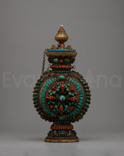 Premium Tibetan Silver Snuff Bottle