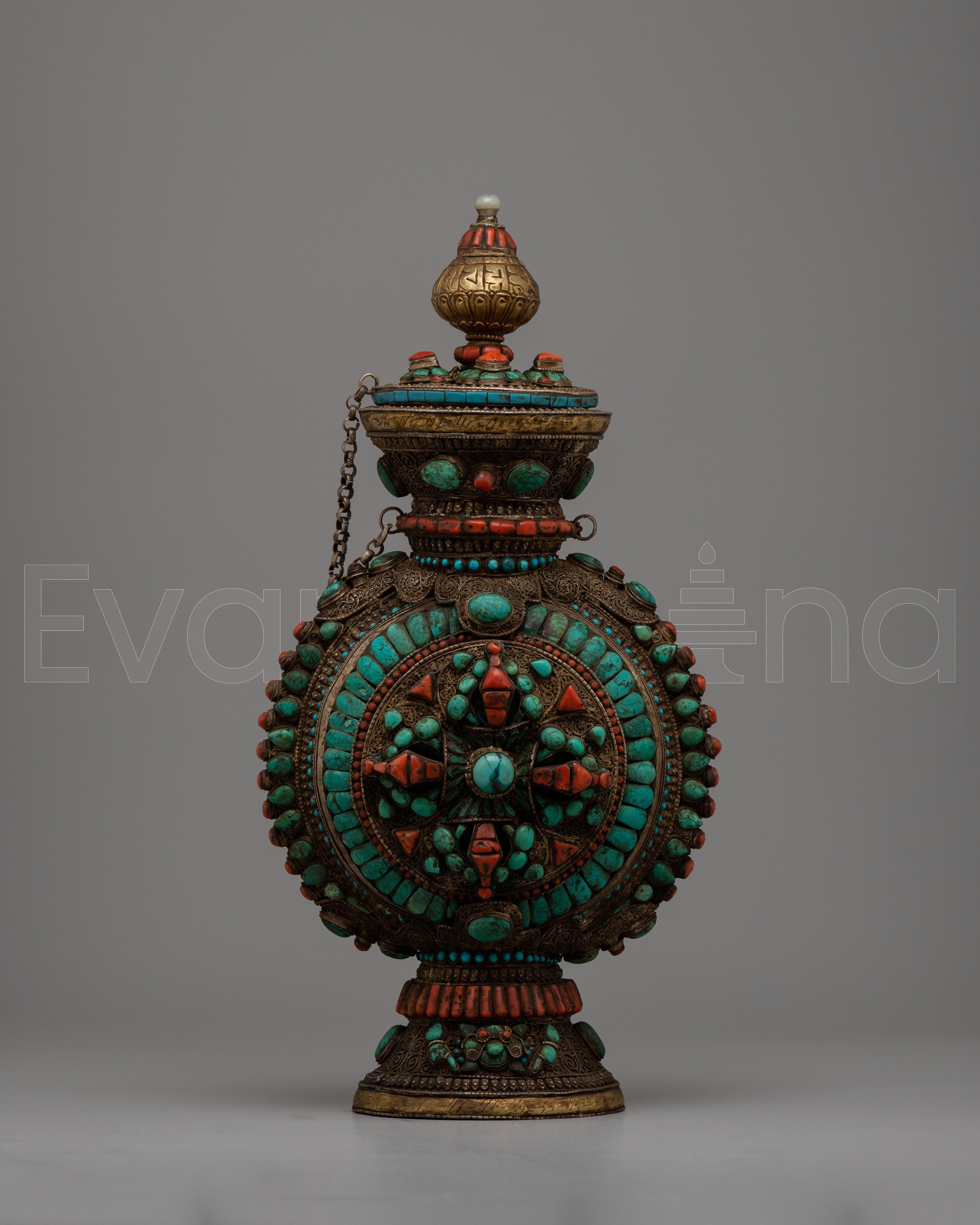 Premium Tibetan Silver Snuff Bottle