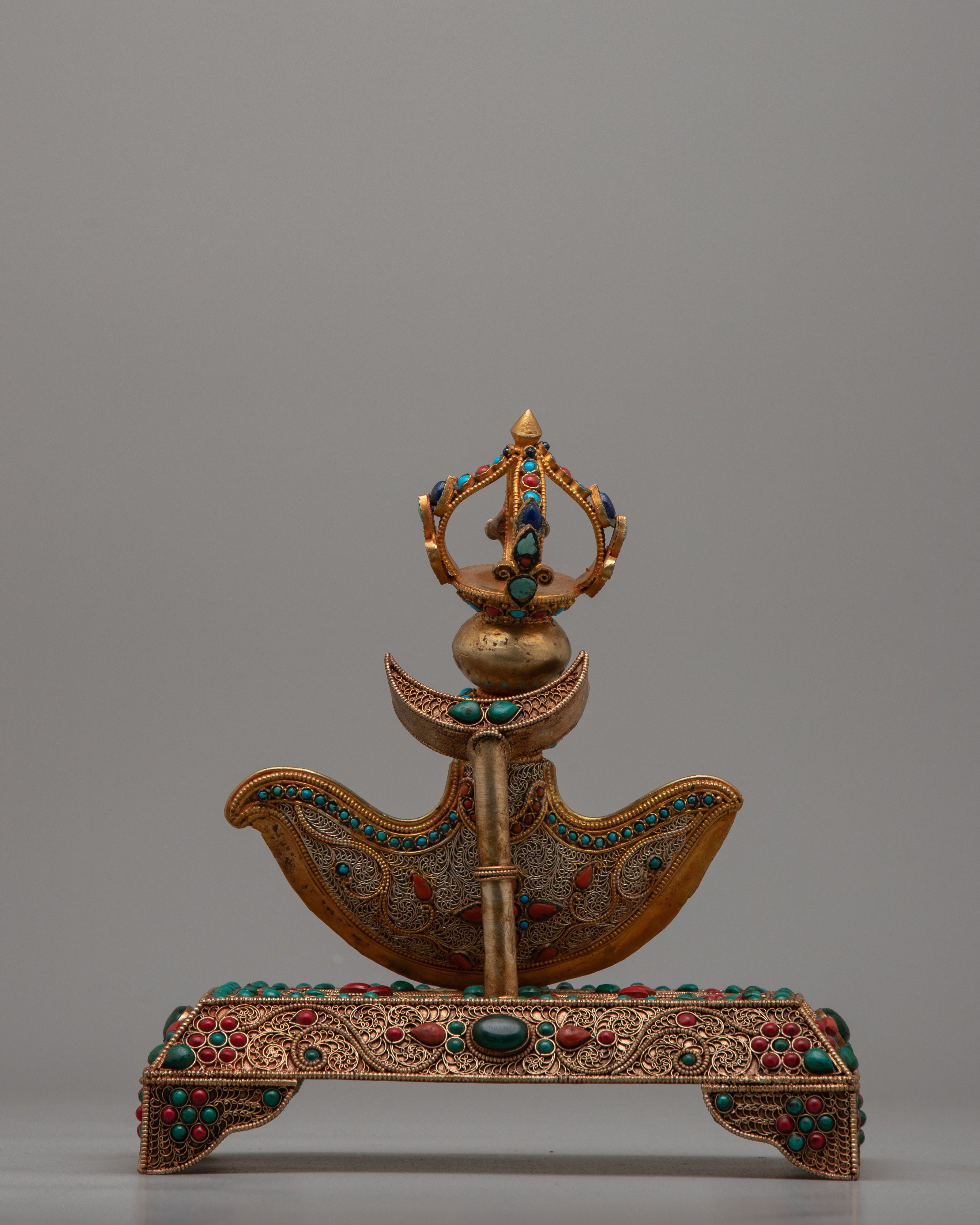 Copper Kartika Knife | Sacred Tibetan Buddhist Dagger for Ritualistic Us