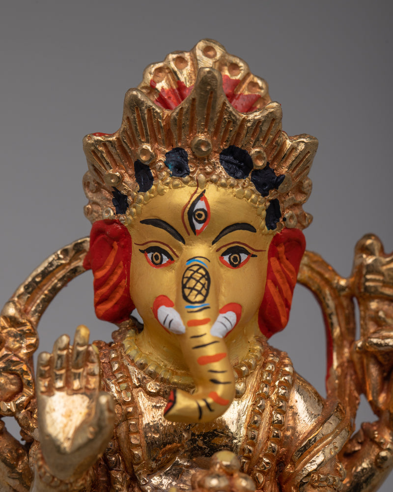 Ganesh Sitting Statue | Hindu Deity Sculpture for Worship