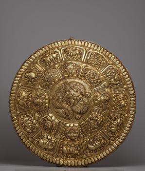Brass Dragon Wall Hanging Mandala | Elevate Your Space with Symbolic Power and Intricate Artistry