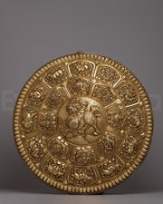 Round Brass Lion