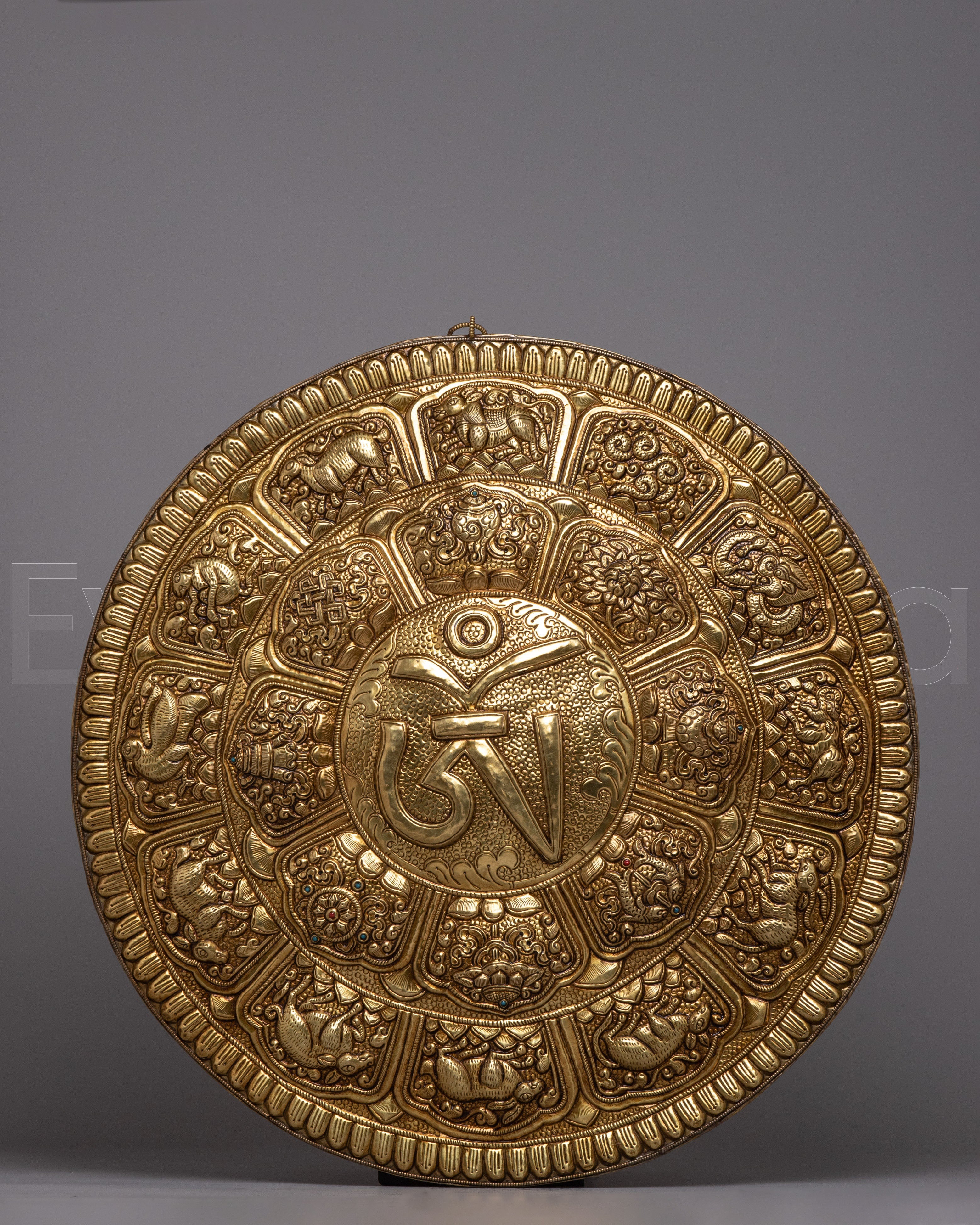 Brass Om Mandala