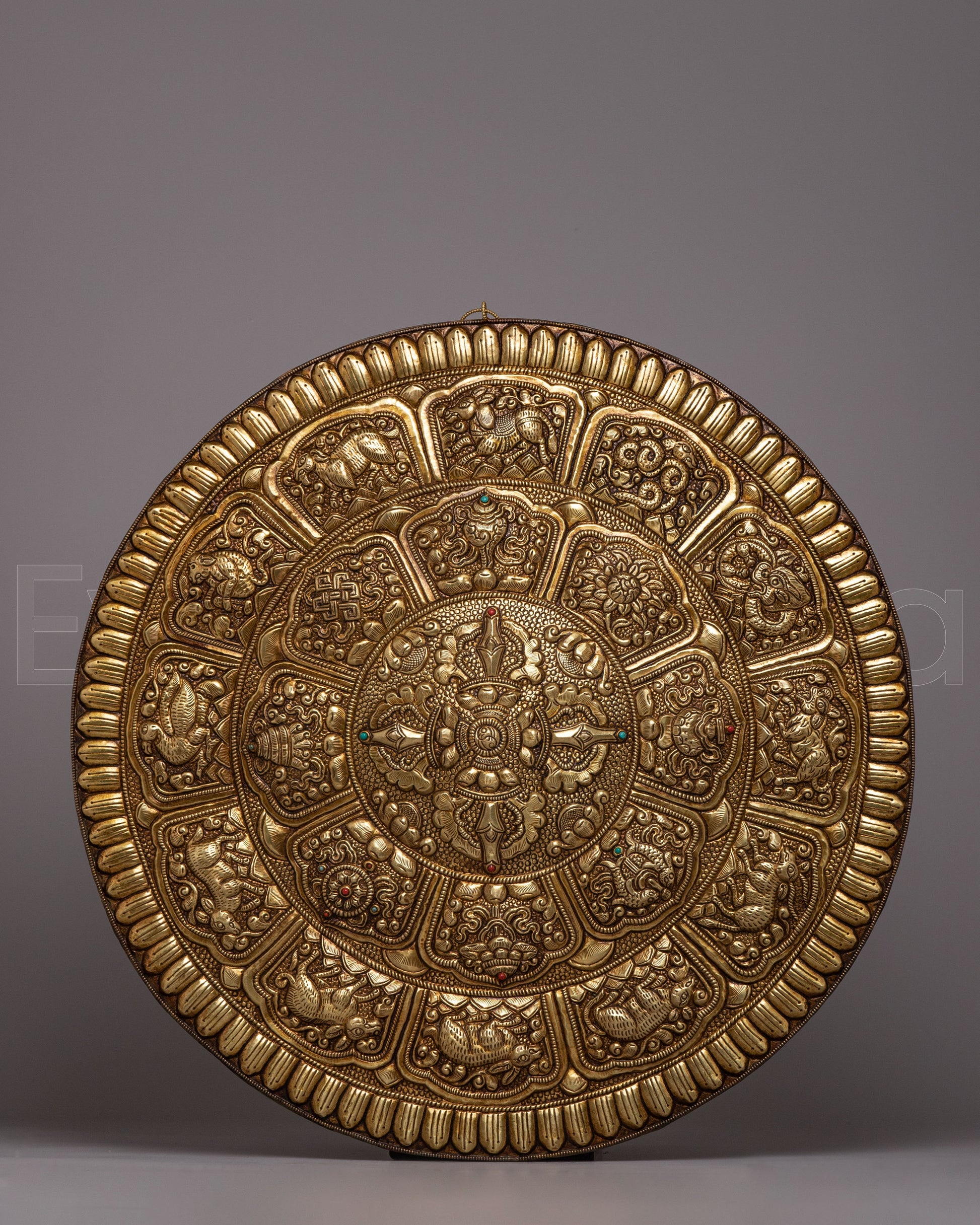 Brass Crossed Vajra Mandala