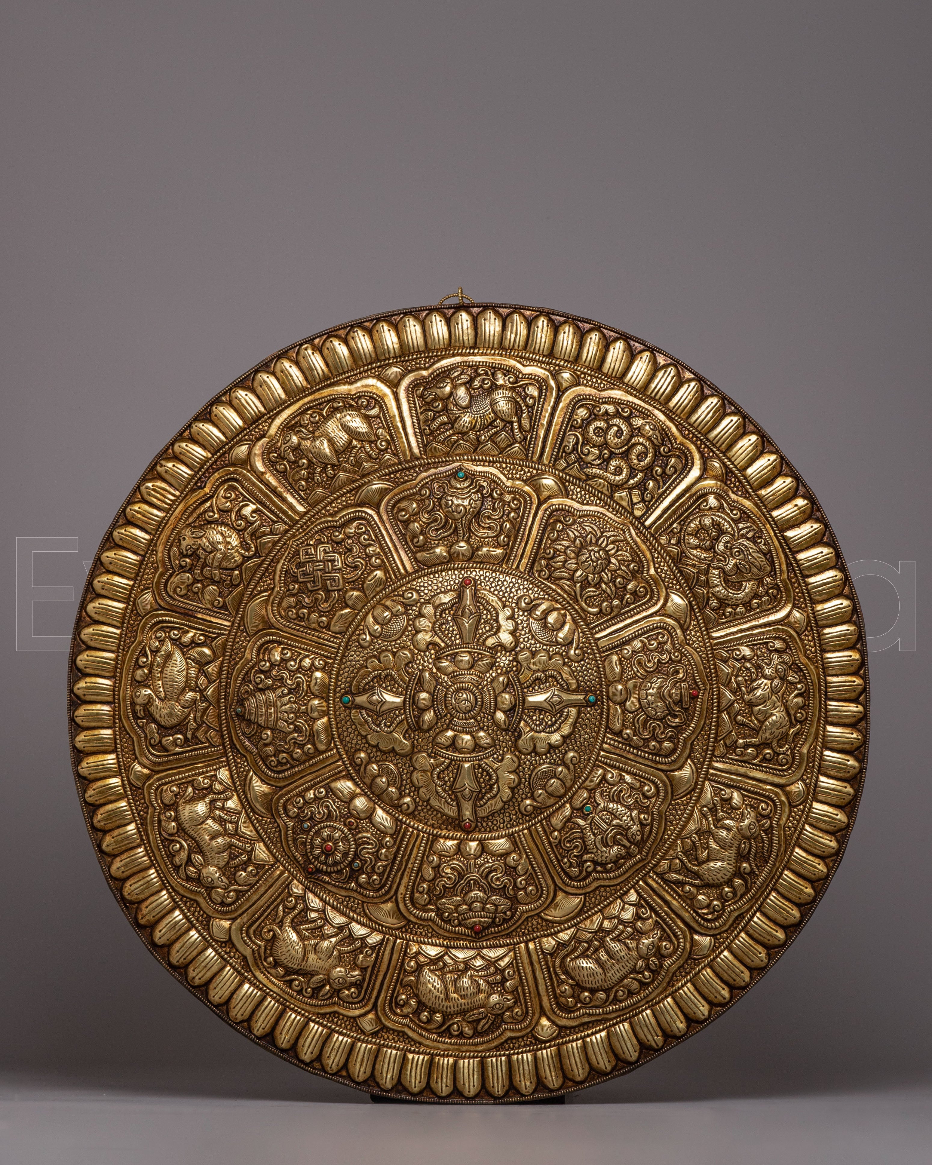 Brass Crossed Vajra Mandala