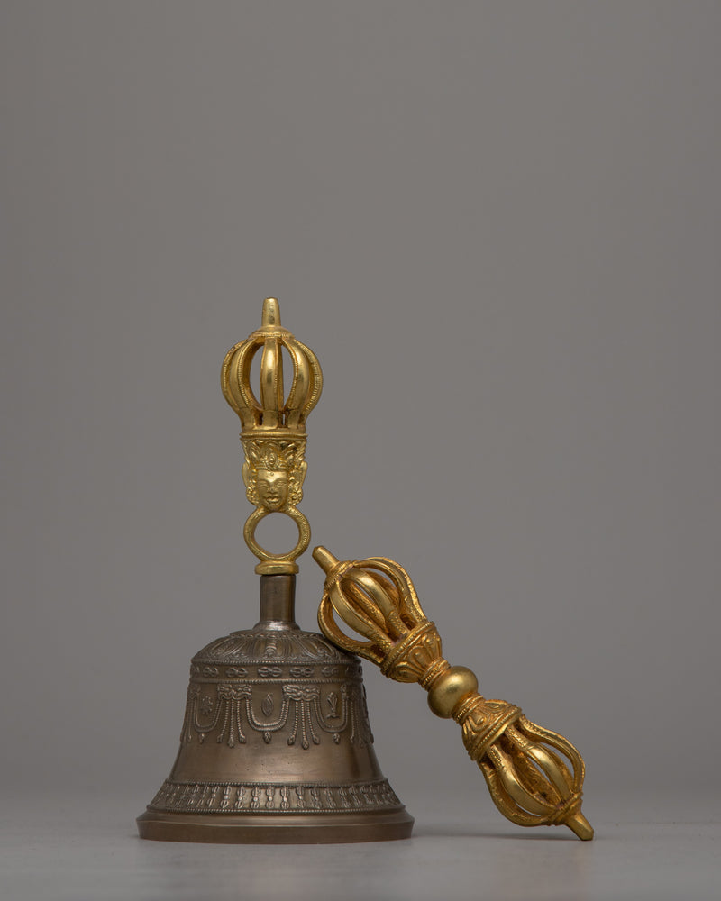 Vajra Handle Bell Set | Decorative Enhancements for Altar Spaces