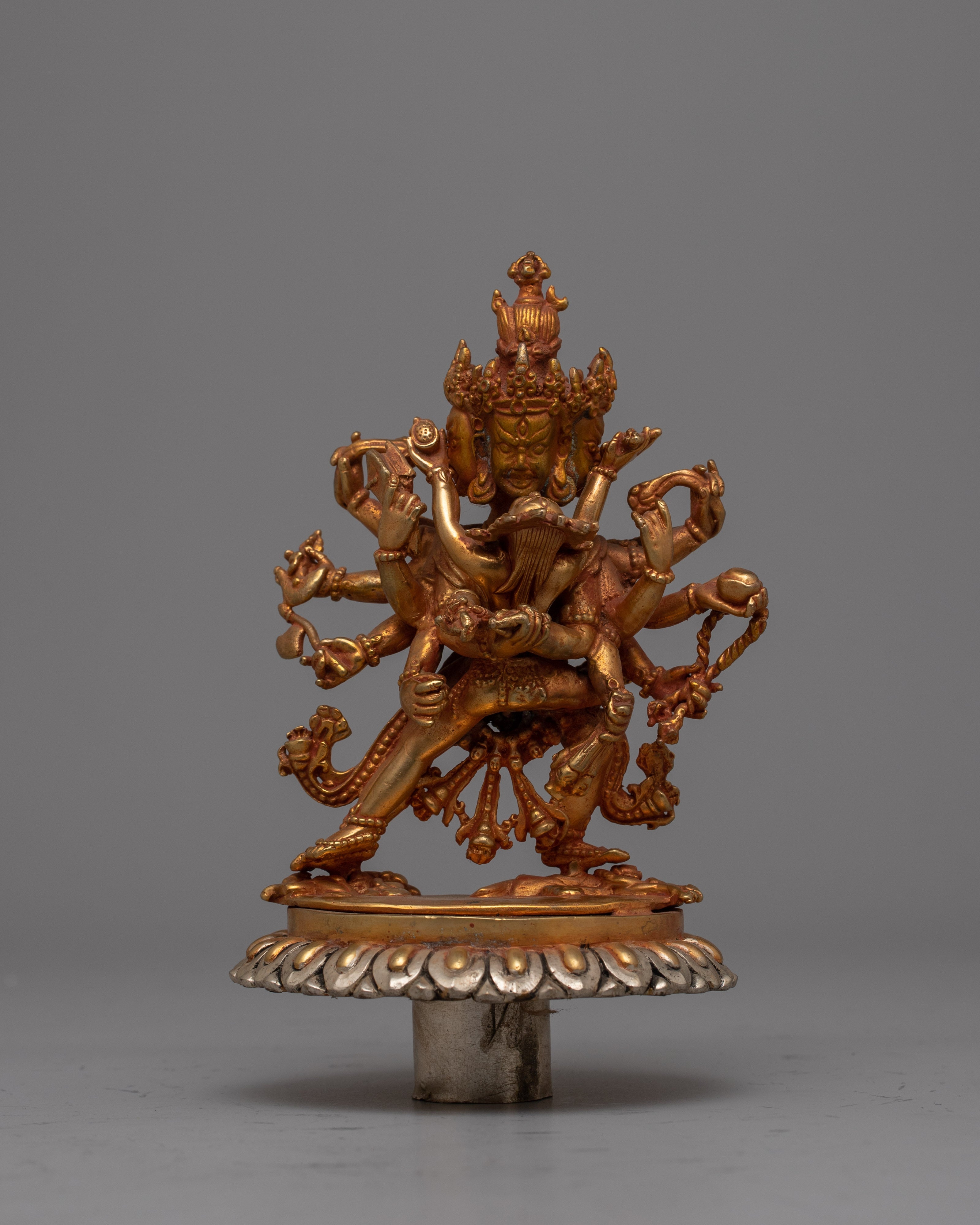 Copper Lotus Mandala of Chakrasamvara | Eight Dakini Ritual Sculpture