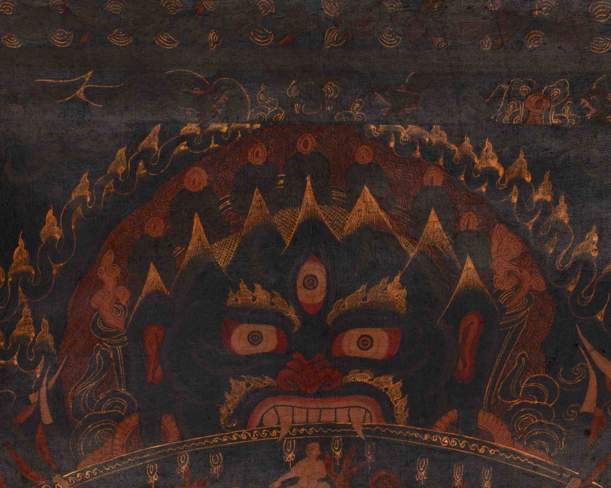 Wheel of Life Buddhist Thangka | Representing Karma, Rebirth, and Enlightenment
