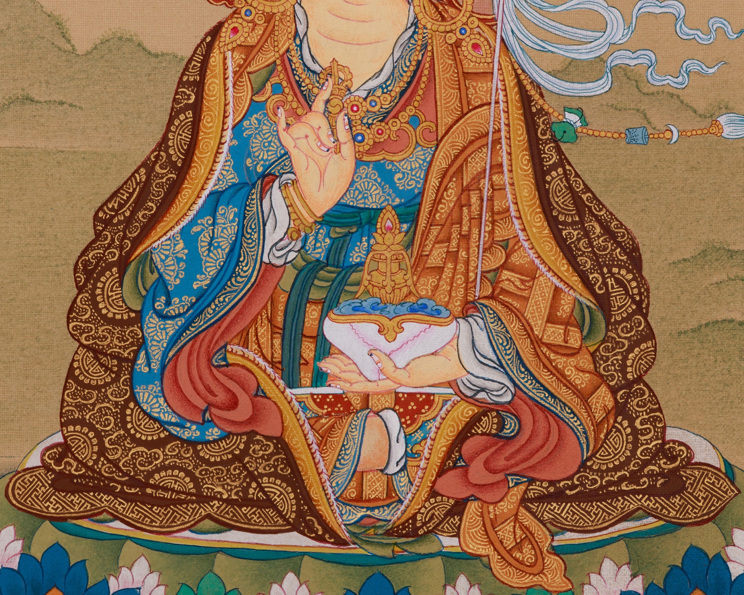 Peaceful Guru Rinpoche With Amitabha Buddha | Second Buddha and Buddha of Longevity