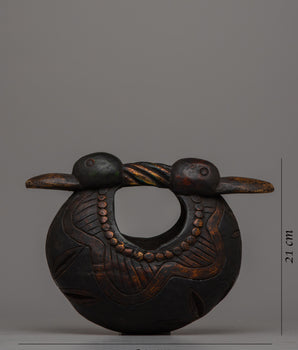 Wooden Boat Statue | Handcrafted Nautical Art